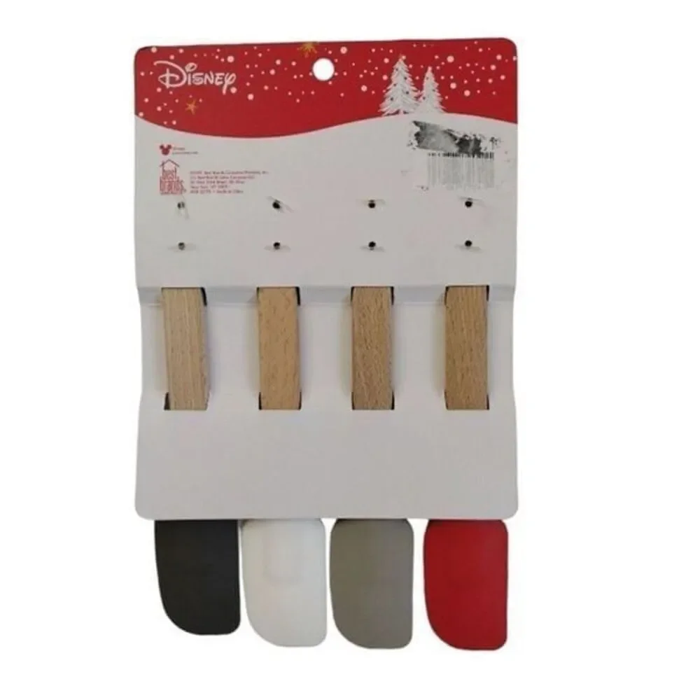 Disney Minnie Mouse 4 Christmas Themed Silicone Spatulas Set NWT